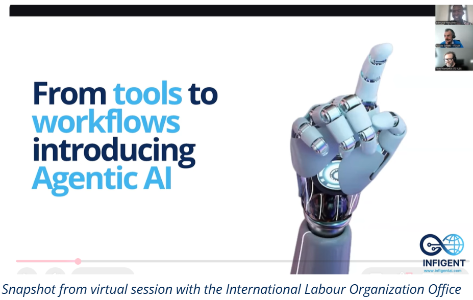 Snapshot from virtual session with the International Labour Organization Office